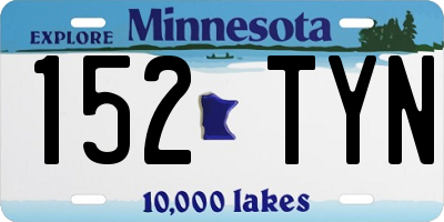 MN license plate 152TYN