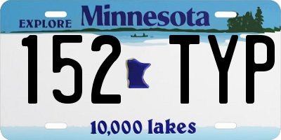 MN license plate 152TYP