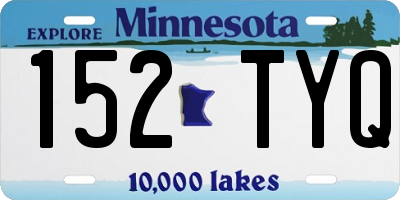 MN license plate 152TYQ