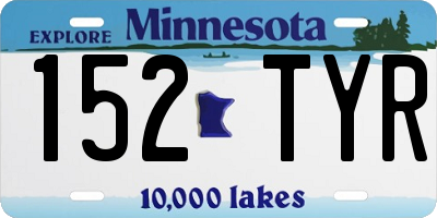 MN license plate 152TYR