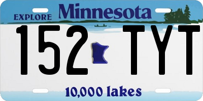 MN license plate 152TYT
