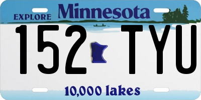 MN license plate 152TYU