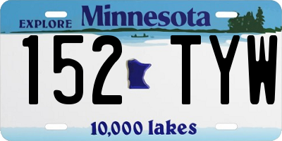 MN license plate 152TYW