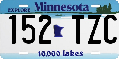 MN license plate 152TZC