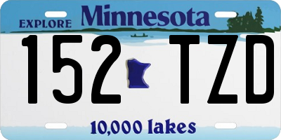MN license plate 152TZD