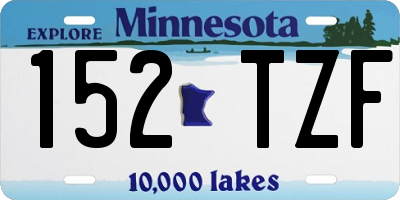 MN license plate 152TZF