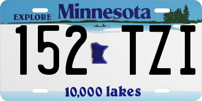 MN license plate 152TZI