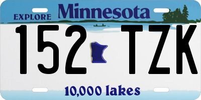 MN license plate 152TZK