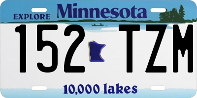 MN license plate 152TZM