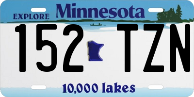 MN license plate 152TZN