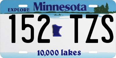 MN license plate 152TZS