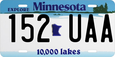 MN license plate 152UAA