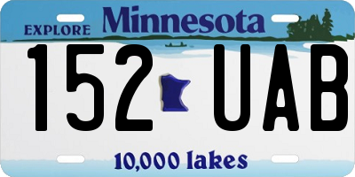 MN license plate 152UAB
