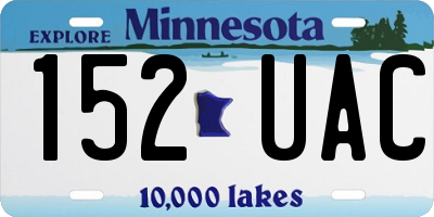 MN license plate 152UAC