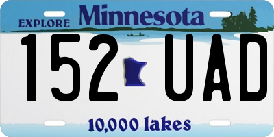 MN license plate 152UAD