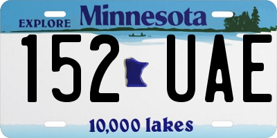 MN license plate 152UAE