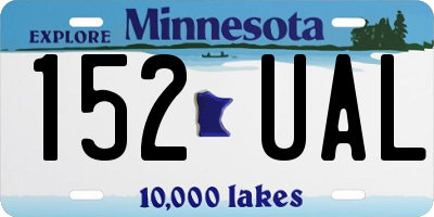 MN license plate 152UAL