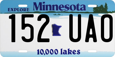MN license plate 152UAO