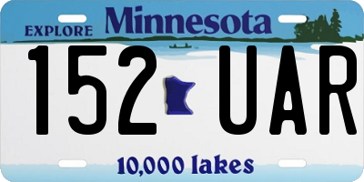 MN license plate 152UAR