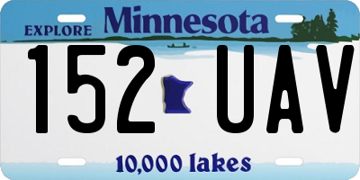 MN license plate 152UAV