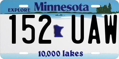 MN license plate 152UAW