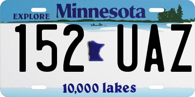 MN license plate 152UAZ