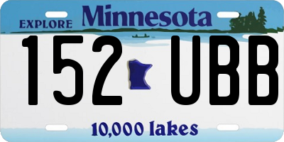 MN license plate 152UBB