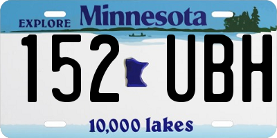 MN license plate 152UBH