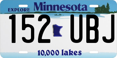 MN license plate 152UBJ