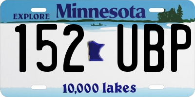MN license plate 152UBP