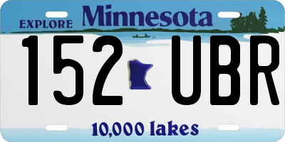 MN license plate 152UBR