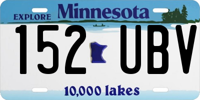 MN license plate 152UBV