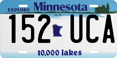 MN license plate 152UCA