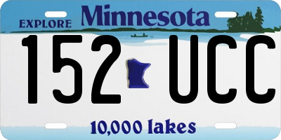 MN license plate 152UCC