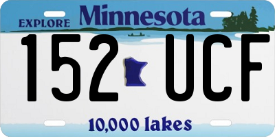 MN license plate 152UCF