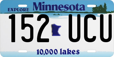 MN license plate 152UCU