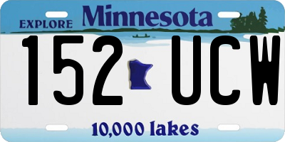 MN license plate 152UCW