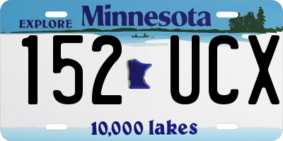 MN license plate 152UCX