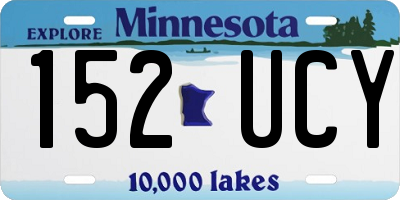 MN license plate 152UCY