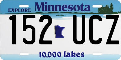 MN license plate 152UCZ