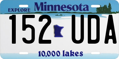 MN license plate 152UDA