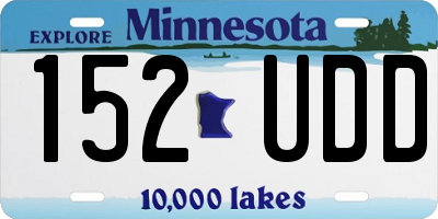 MN license plate 152UDD