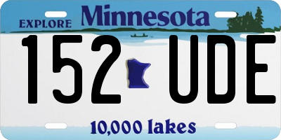 MN license plate 152UDE
