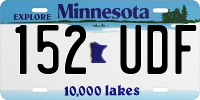 MN license plate 152UDF