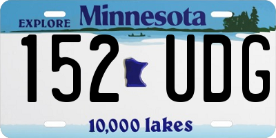 MN license plate 152UDG