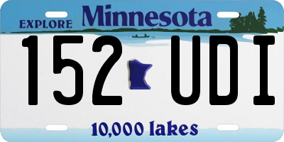 MN license plate 152UDI