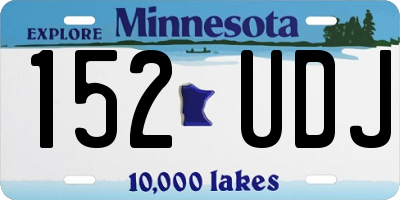 MN license plate 152UDJ