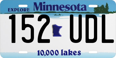 MN license plate 152UDL