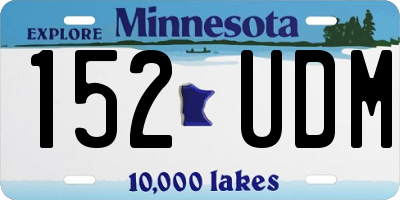MN license plate 152UDM