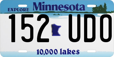 MN license plate 152UDO